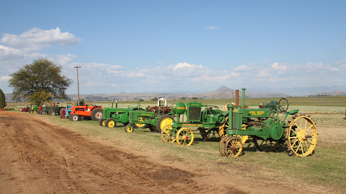 A tractor line up for the new day